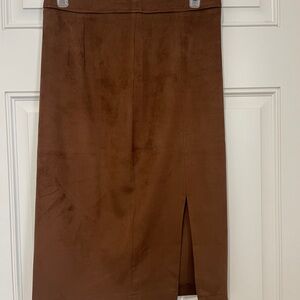 Tahari Rich Brown Pencil Skirt